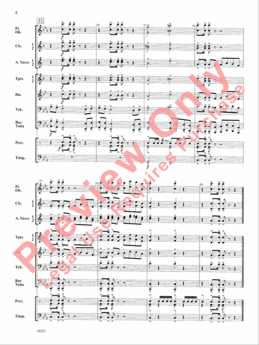 March to Castle Rock Concert Band scores gallery preview page 9