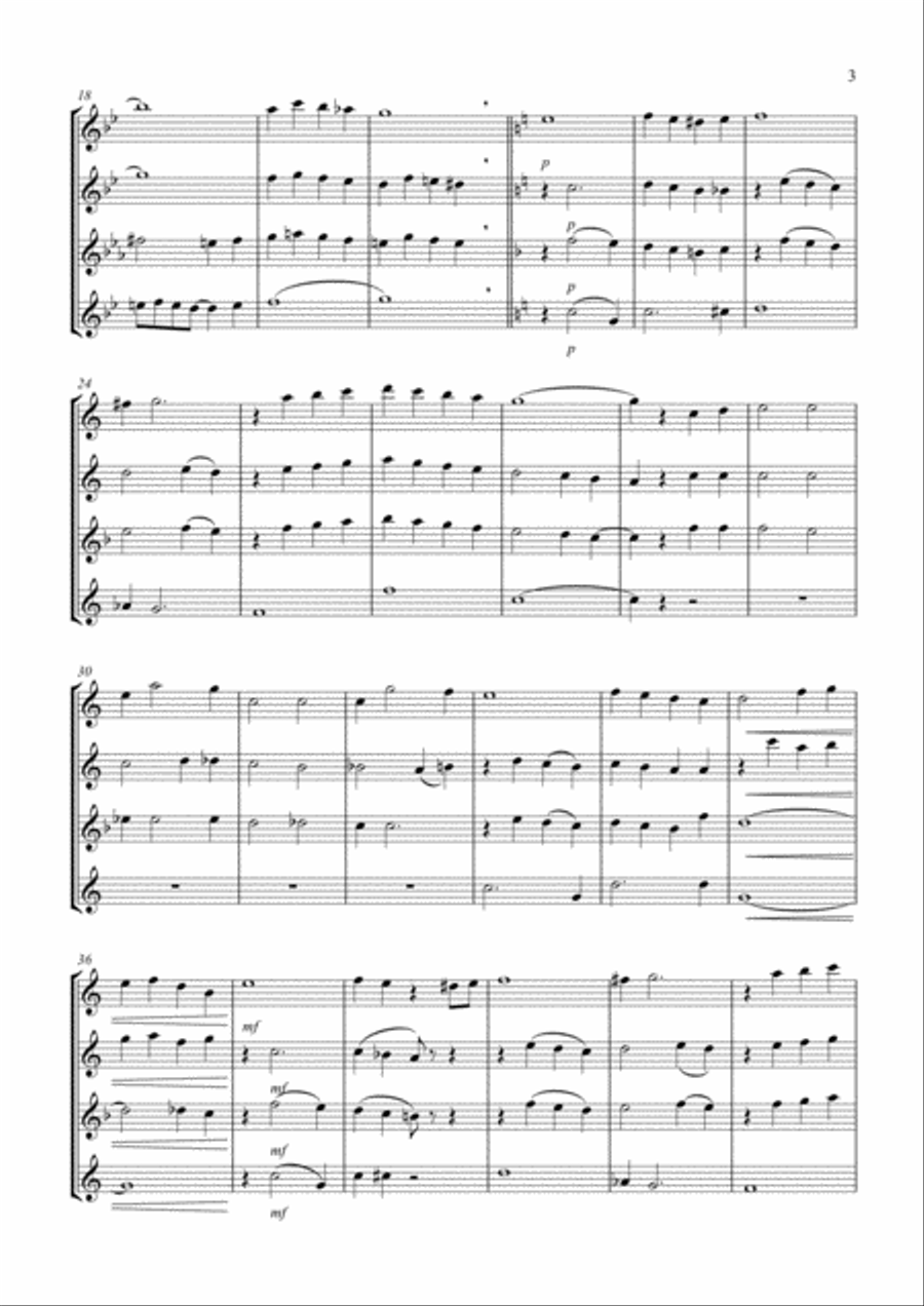 White Christmas Woodwind Quartet scores gallery preview page 3