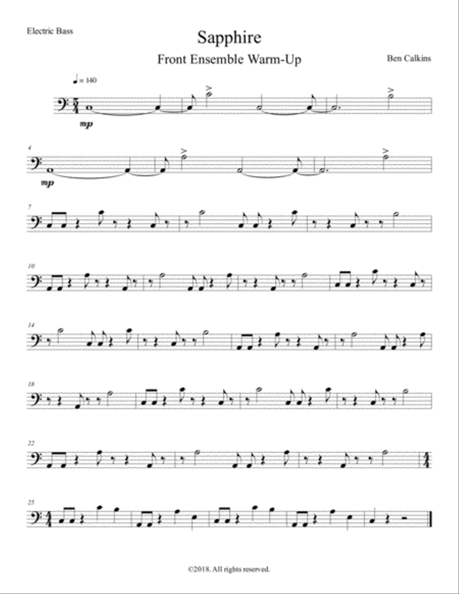 Sapphire (Parts) Percussion Ensemble scores gallery preview page 2