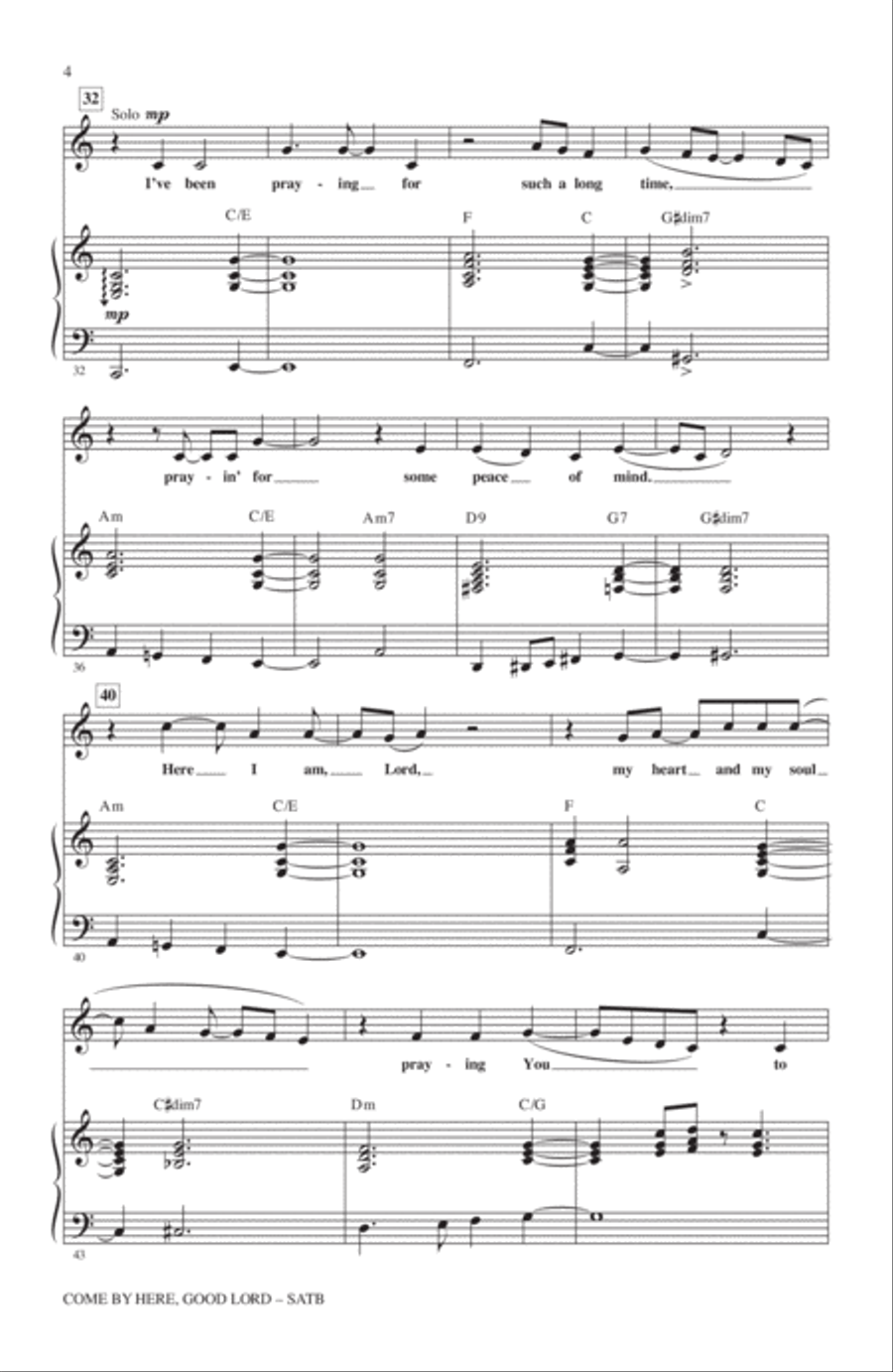 Come By Here, Good Lord 4-Part scores gallery preview page 3