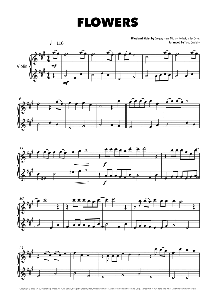 Flowers String Duet scores gallery preview page 1