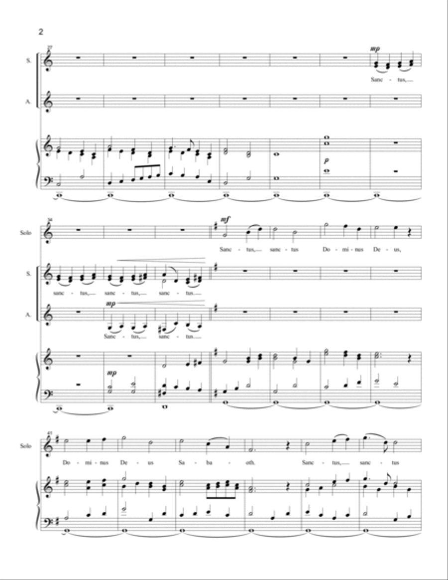 Sanctus - Benedictus (SSA) SSA scores gallery preview page 2