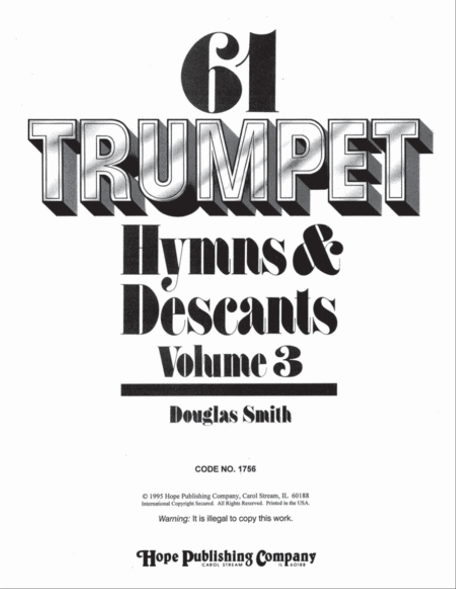 61 Trumpet Hymns and Descants, Vol. 3-Digital Download Trumpet Solo scores gallery preview page 2