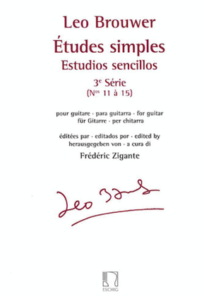 Book cover for Estudios sencillos - Etudes simples (Serie 3, Nos 11 & 15)