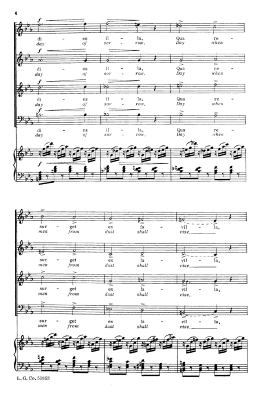Lacrymosa 4-Part scores gallery preview page 10