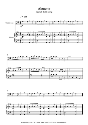 Alouette - French Folk Song (Trombone + Piano)