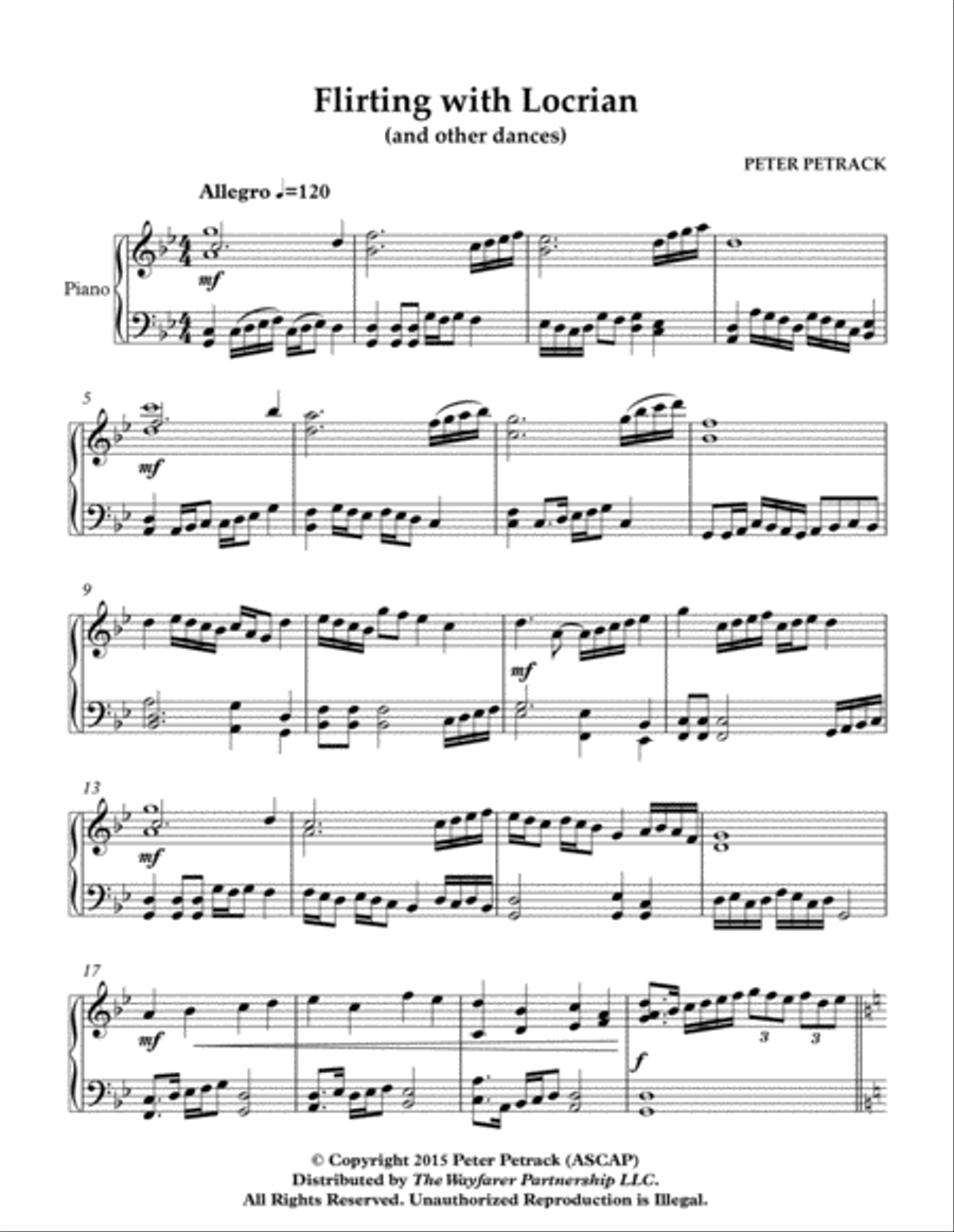Flirting with Locrian Piano Solo scores gallery preview page 1