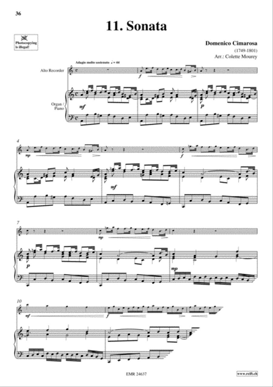 40 Greatest Baroque Hits Volume 2 Alto Recorder scores gallery preview page 13