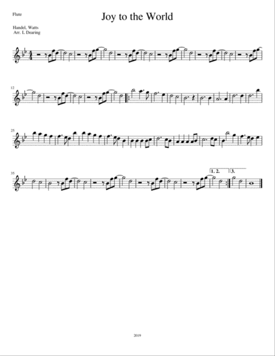 Joy to the World for Concert Band and Unison Choir Unison Choir scores gallery preview page 6