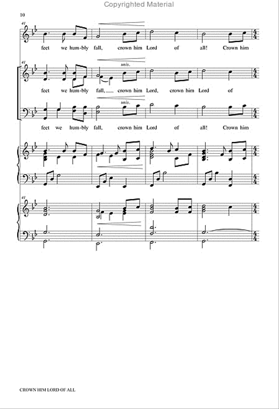 Crown Him Lord of All Crown Him Lord of All 4-Part scores gallery preview page 11