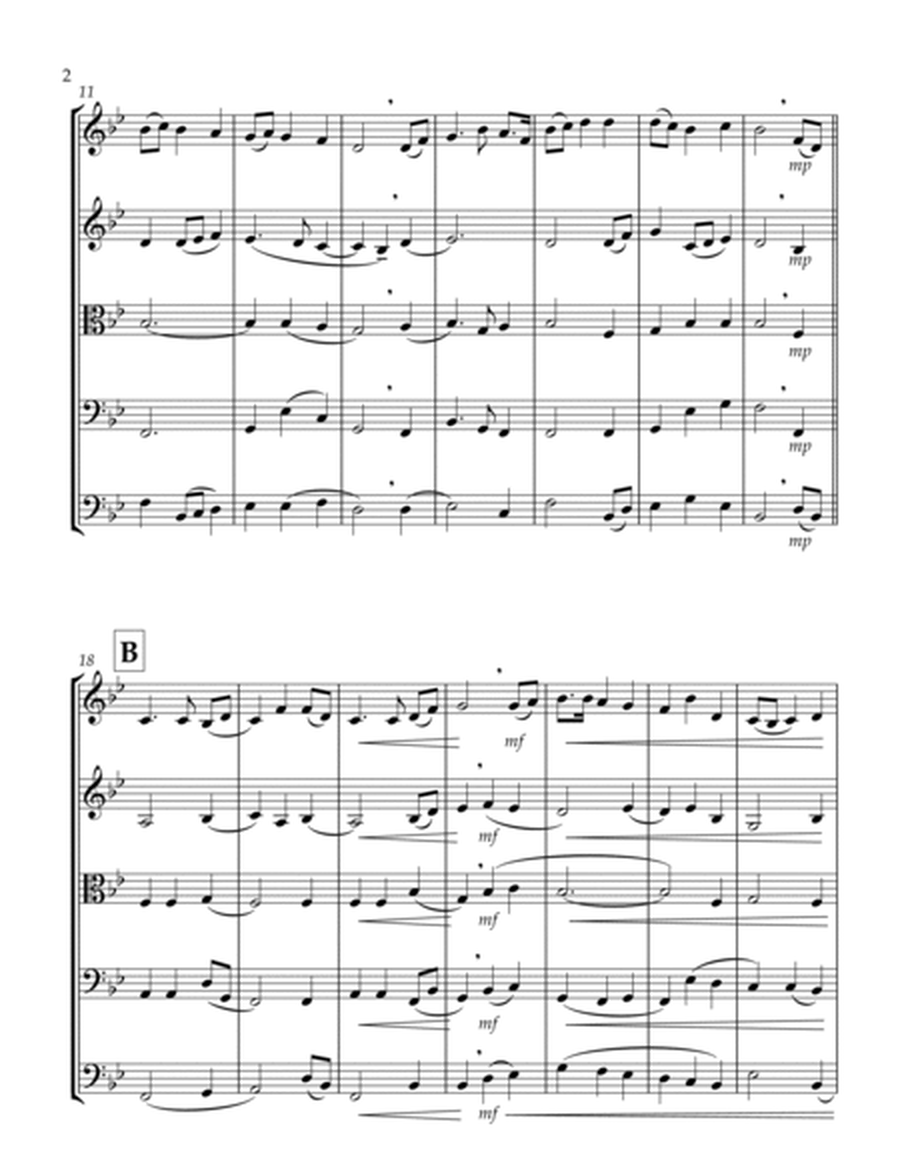 Thaxted (hymn tune based on excerpt from "Jupiter" from The Planets) (Bb) (String Quintet - 2 Violin image number null