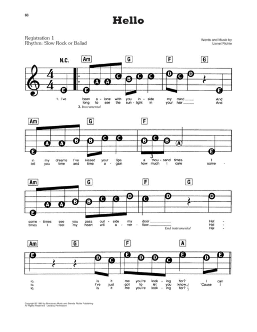 Hello Hello Electronic Keyboard scores gallery preview page 1