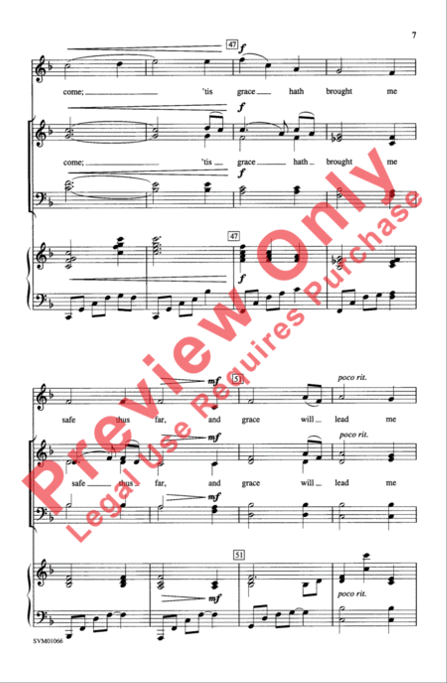 Amazing Grace 4-Part scores gallery preview page 7