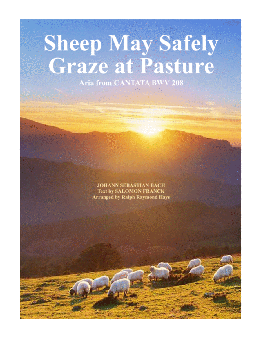 Sheep May Safely Graze at Pasture (flute duet and piano) Flute Duet scores gallery preview page 1