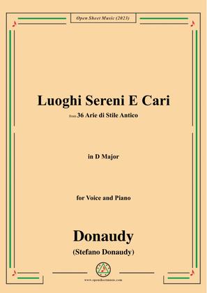 Donaudy-Luoghi Sereni E Cari,in D Major