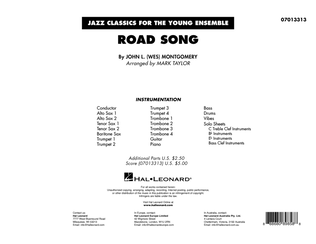 Book cover for Road Song (arr. Mark Taylor) - Conductor Score (Full Score)