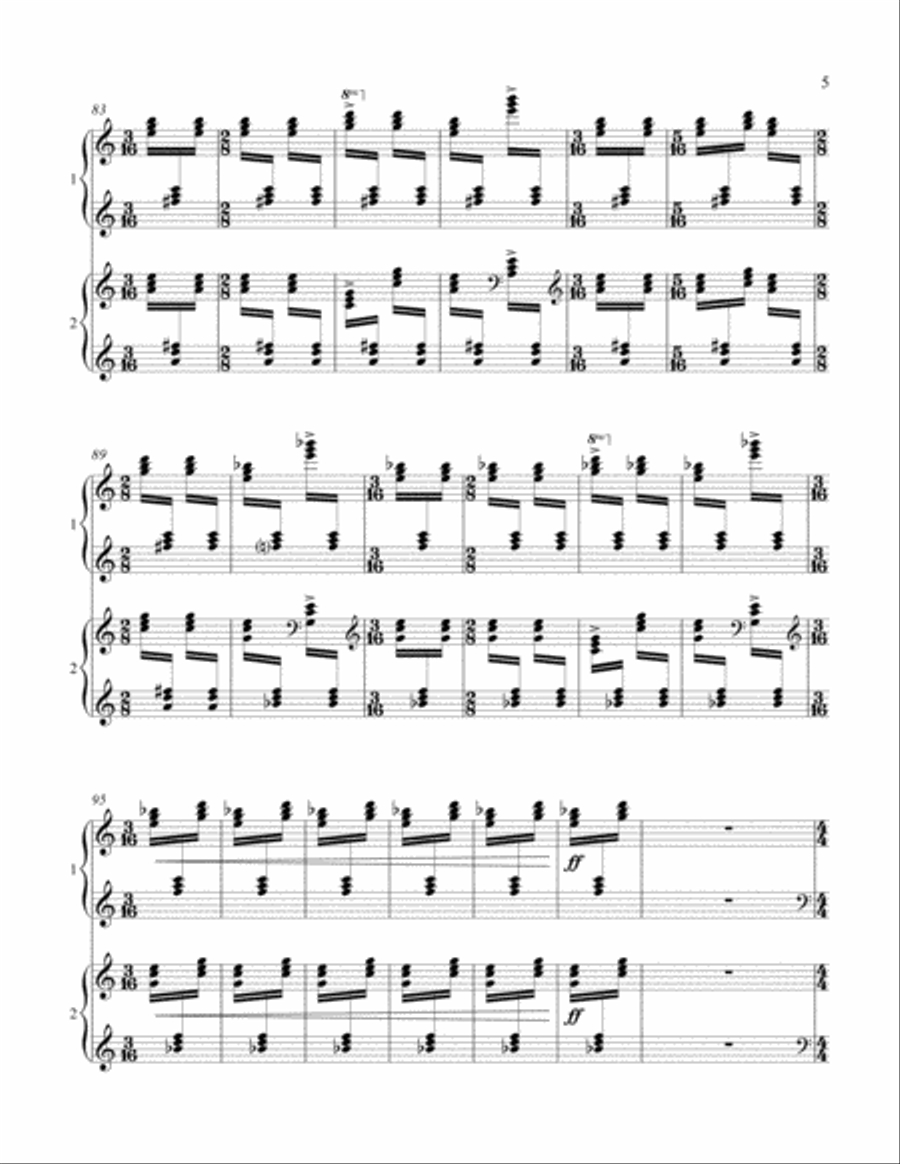 Talkata 2 Pianos, 4-Hands scores gallery preview page 5