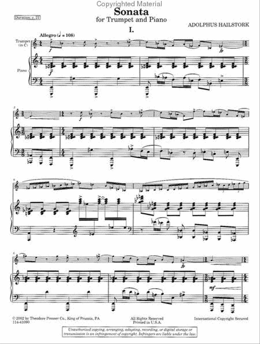 Sonata For Trumpet And Piano Chamber Music scores gallery preview page 2