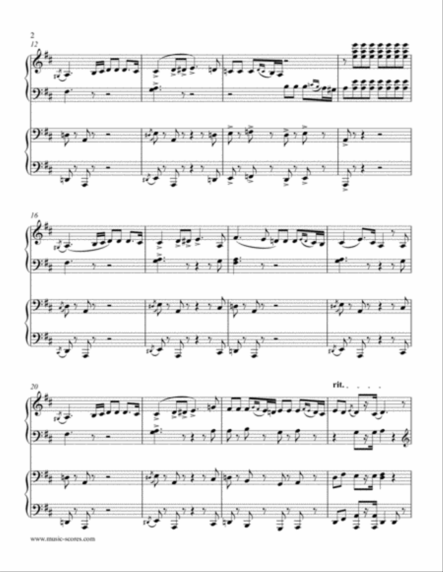 Czardas: Hungarian Dance from Coppelia - Piano Duet Piano Duet scores gallery preview page 2