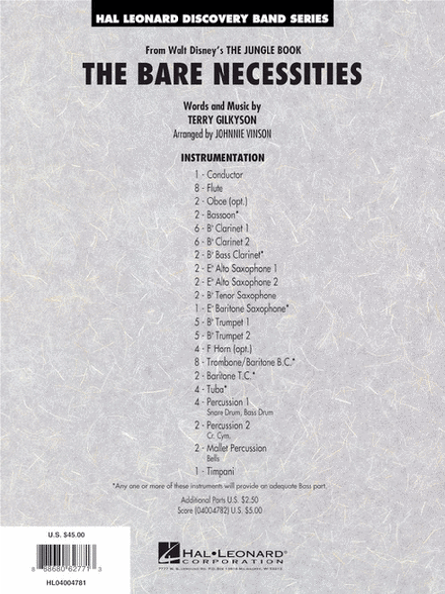 The Bare Necessities Concert Band scores gallery preview page 10