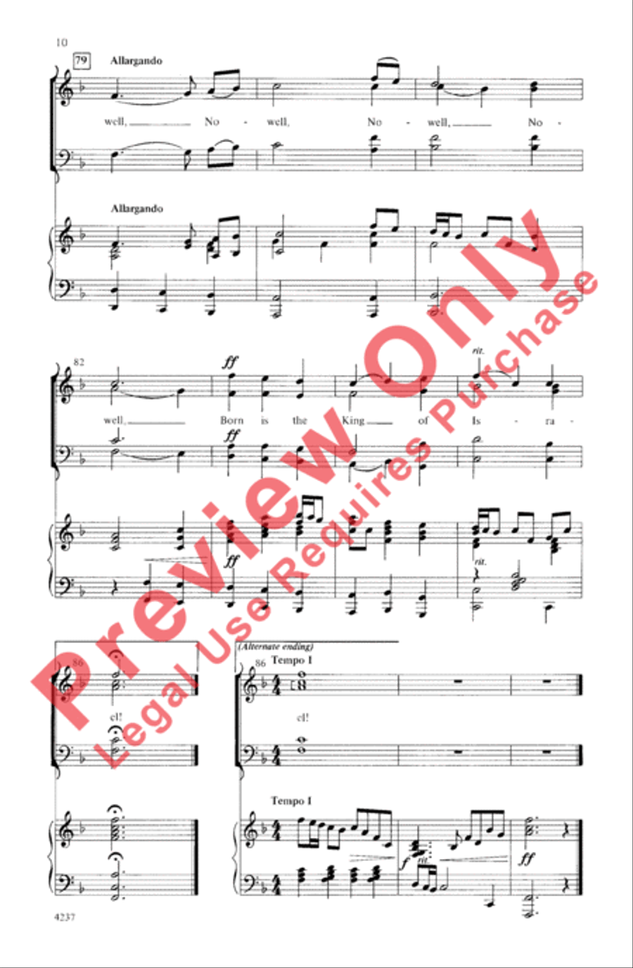 An English Christmas 4-Part scores gallery preview page 9