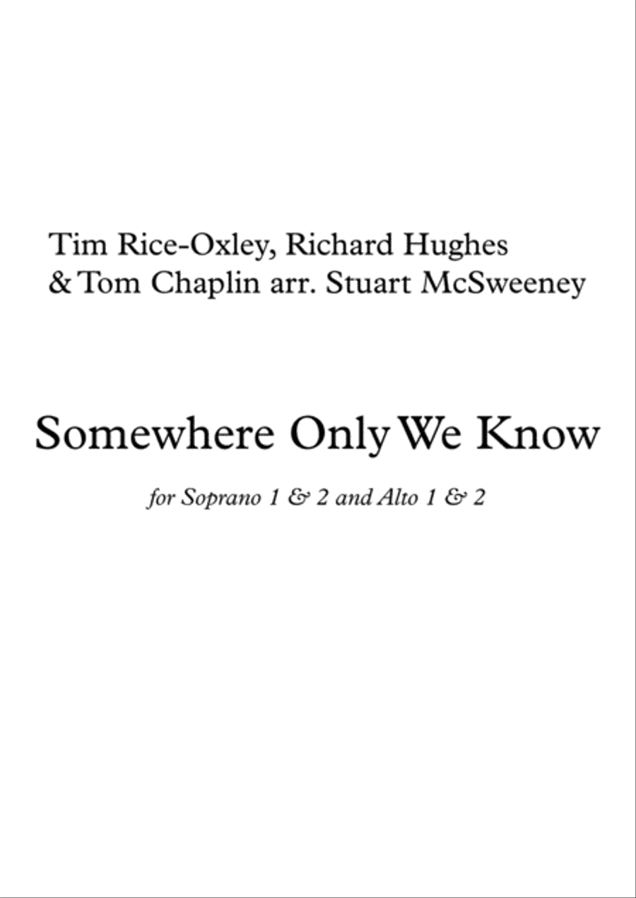 Somewhere Only We Know SSA scores gallery preview page 1