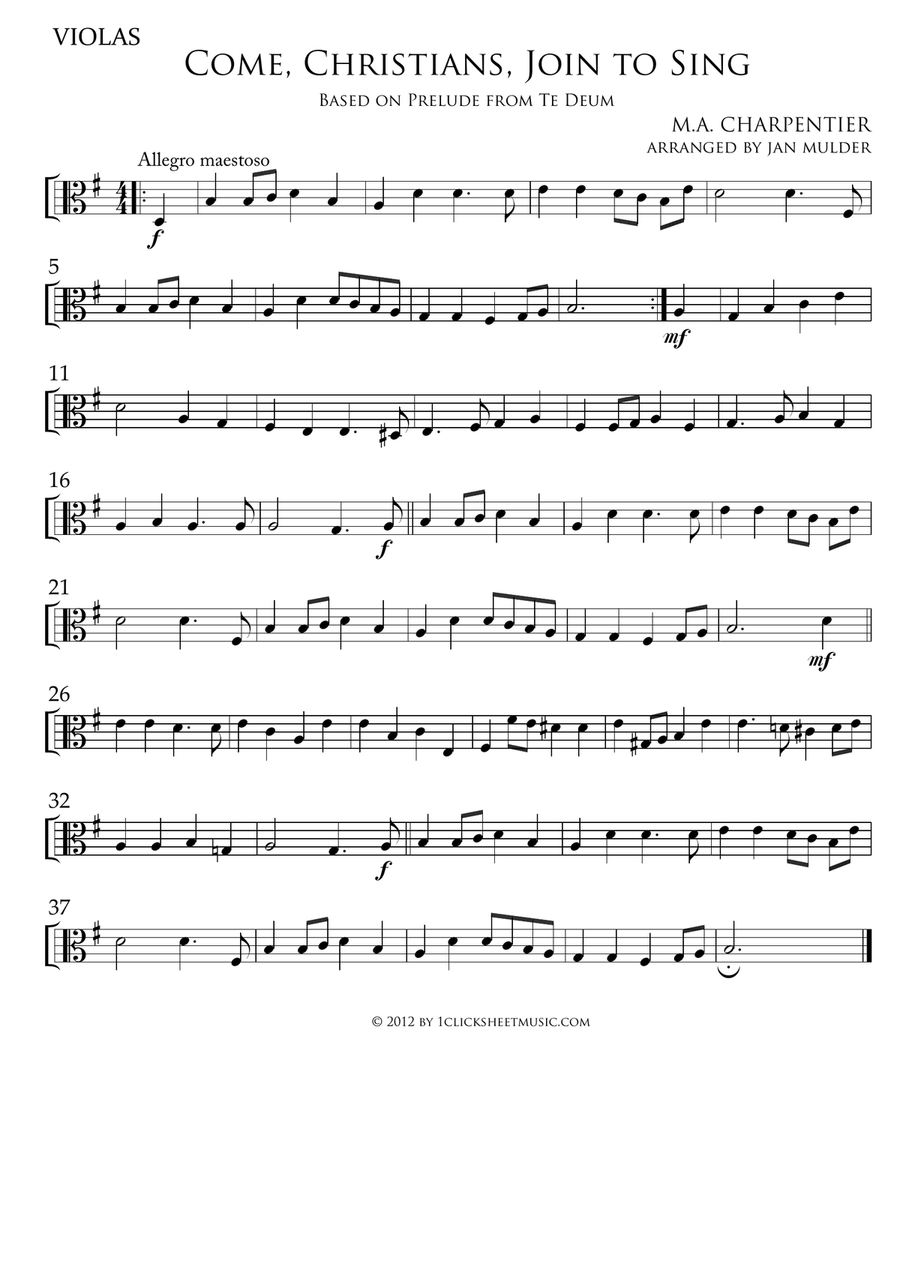 Come, Christians, Join To Sing