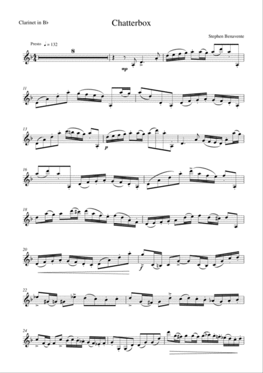 Chatterbox Clarinet Solo scores gallery preview page 1