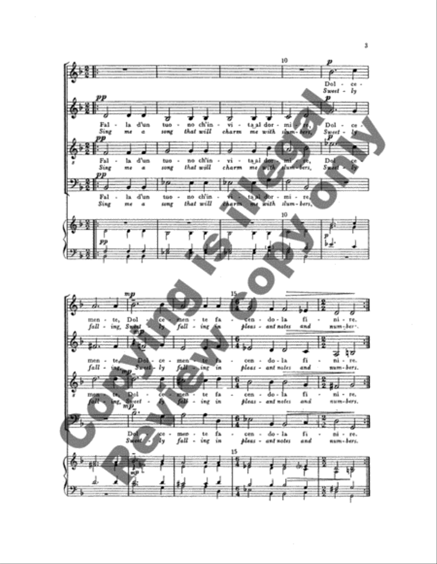 Fa una canzone (Sing me a song) 4-Part scores gallery preview page 4