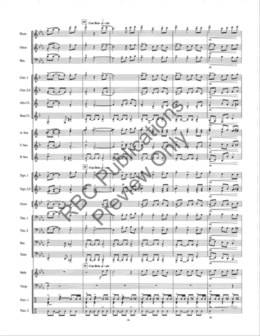 Celtic Ballad Concert Band scores gallery preview page 11