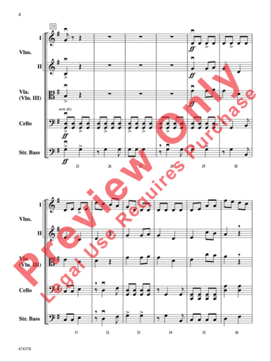 Dance of the Red Dragons String Orchestra scores gallery preview page 5