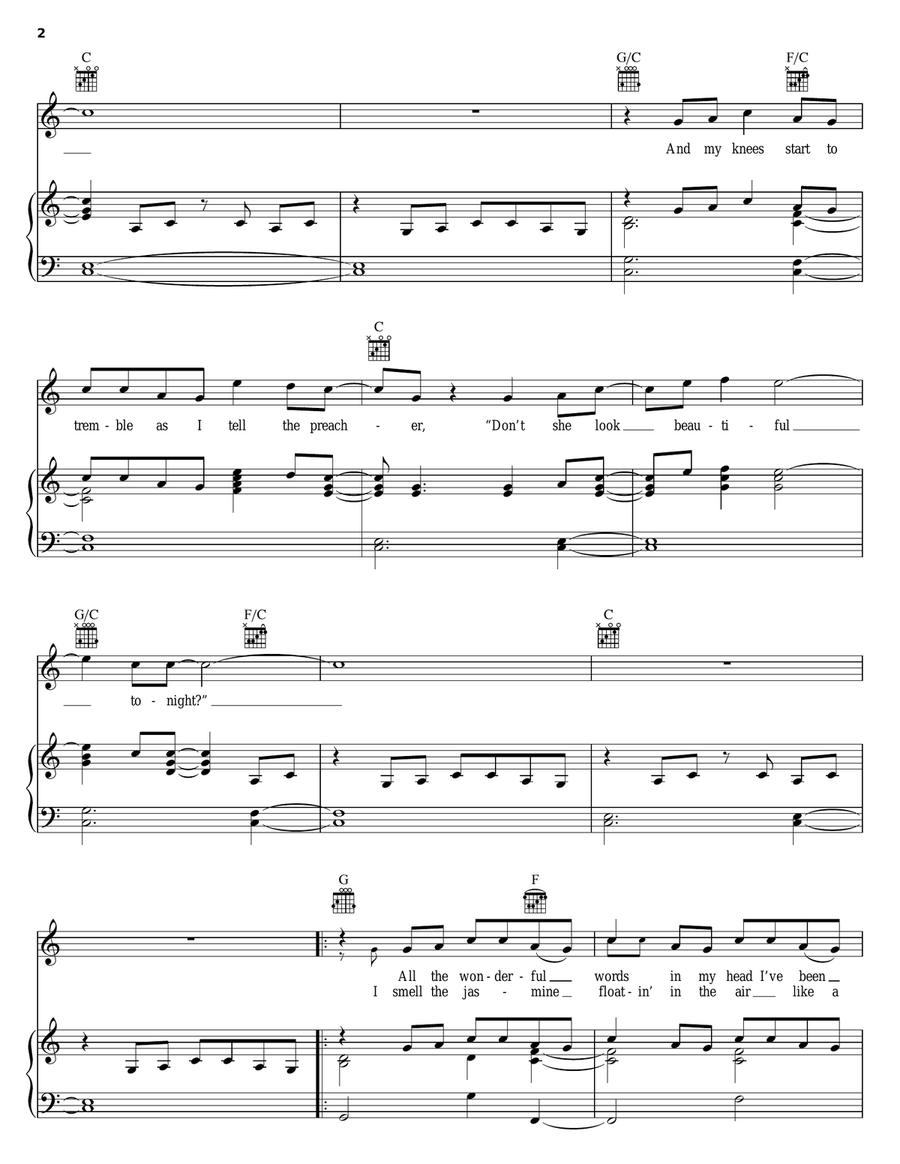 Lost In This Moment Piano, Vocal, Guitar scores gallery preview page 2
