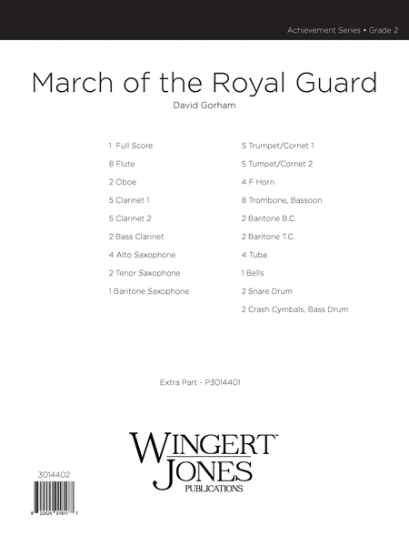 March Of The Royal Guard - Full Score
