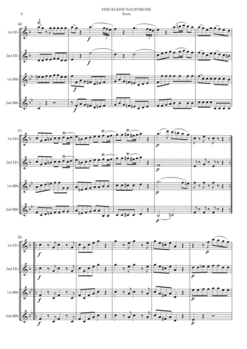 Eine Kleine Nacht Musik 1st Movement Allegro for Brass Band Tuba (Bass) Quartet image number null