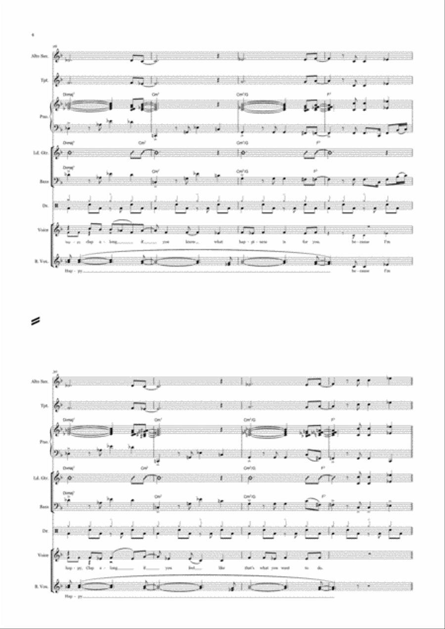 Happy Piano, Vocal, Guitar scores gallery preview page 5