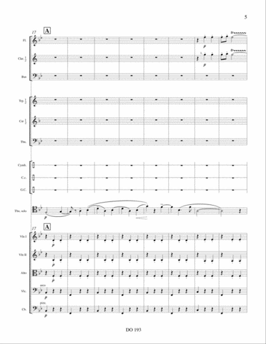 Thoughts of Love (trombone) (score) Orchestra scores gallery preview page 5