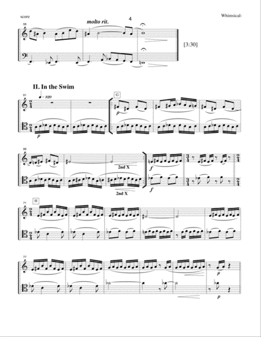 Four Whimsical Pieces, opus 96 Woodwind Duet scores gallery preview page 5