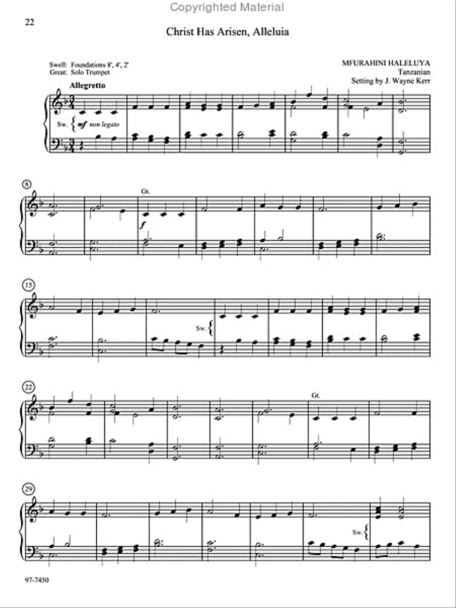 Were You There: Easy Hymn Preludes for Palm Sunday, Holy Week, and Easter Organ scores gallery preview page 11