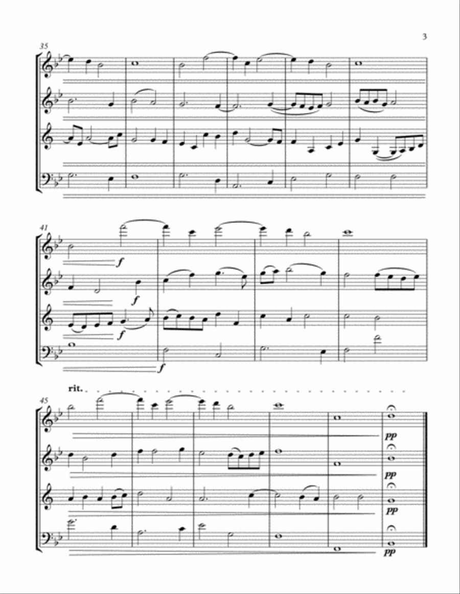 Madrigal for String Quartet (arranged for Wind Quartet) Choir scores gallery preview page 3