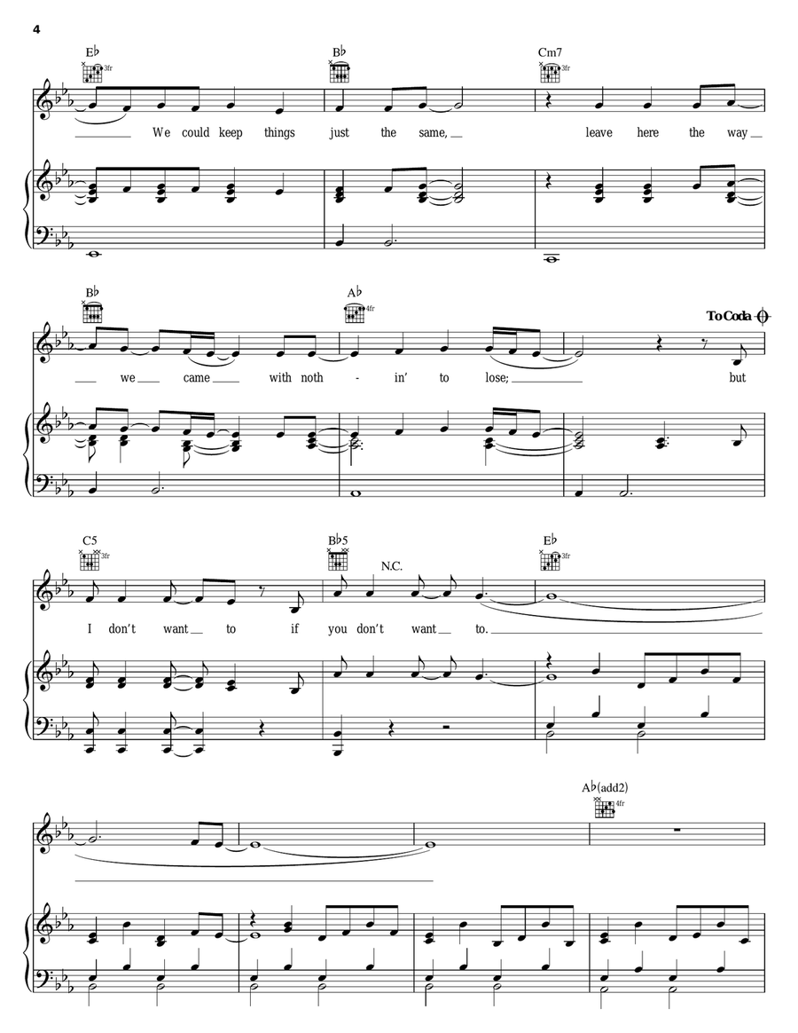 Want To Piano, Vocal, Guitar scores gallery preview page 4