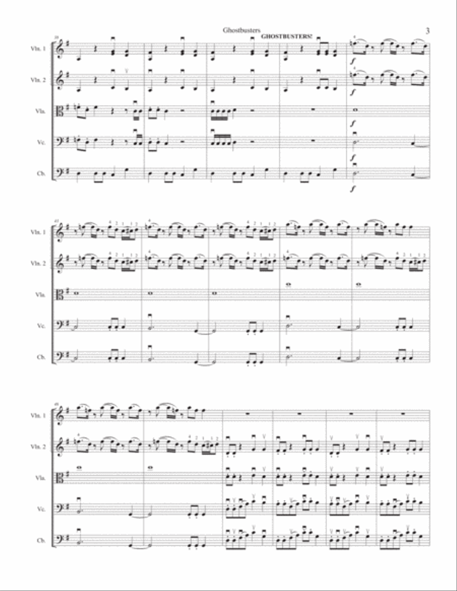 Ghostbusters String Orchestra scores gallery preview page 4