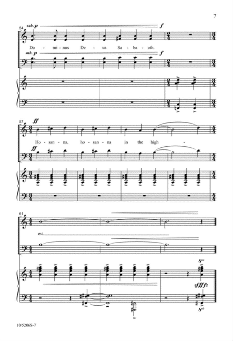 Festival Sanctus 4-Part scores gallery preview page 7