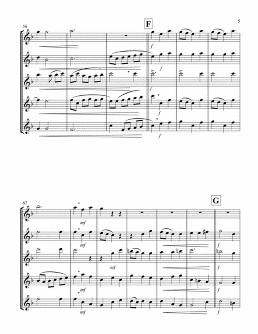 And the Glory of the Lord (from "Messiah") (F) (Violin Quintet) image number null