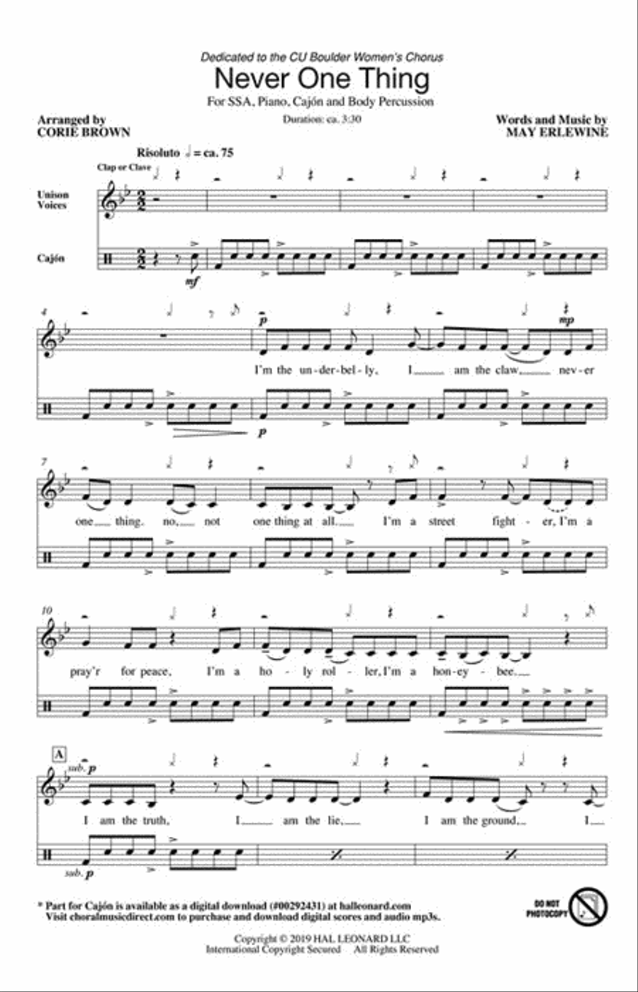 Never One Thing Never One Thing SSA scores gallery preview page 2