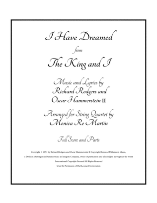 Book cover for I Have Dreamed