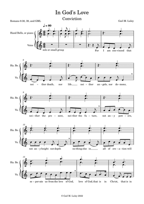 "In God's Love" for SATB choir with handbells or piano
