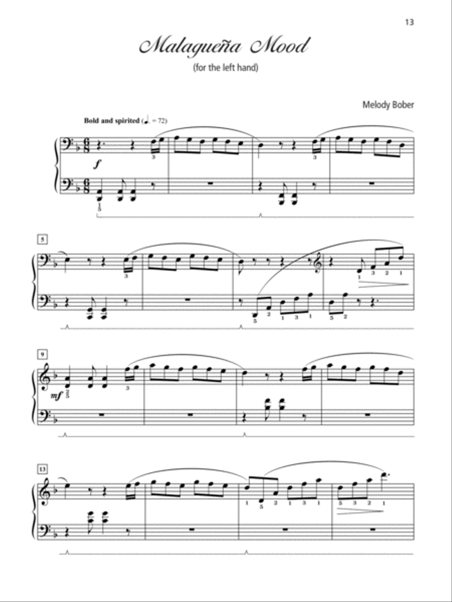 Grand One-Hand Solos for Piano, Book 5 Piano Solo scores gallery preview page 5