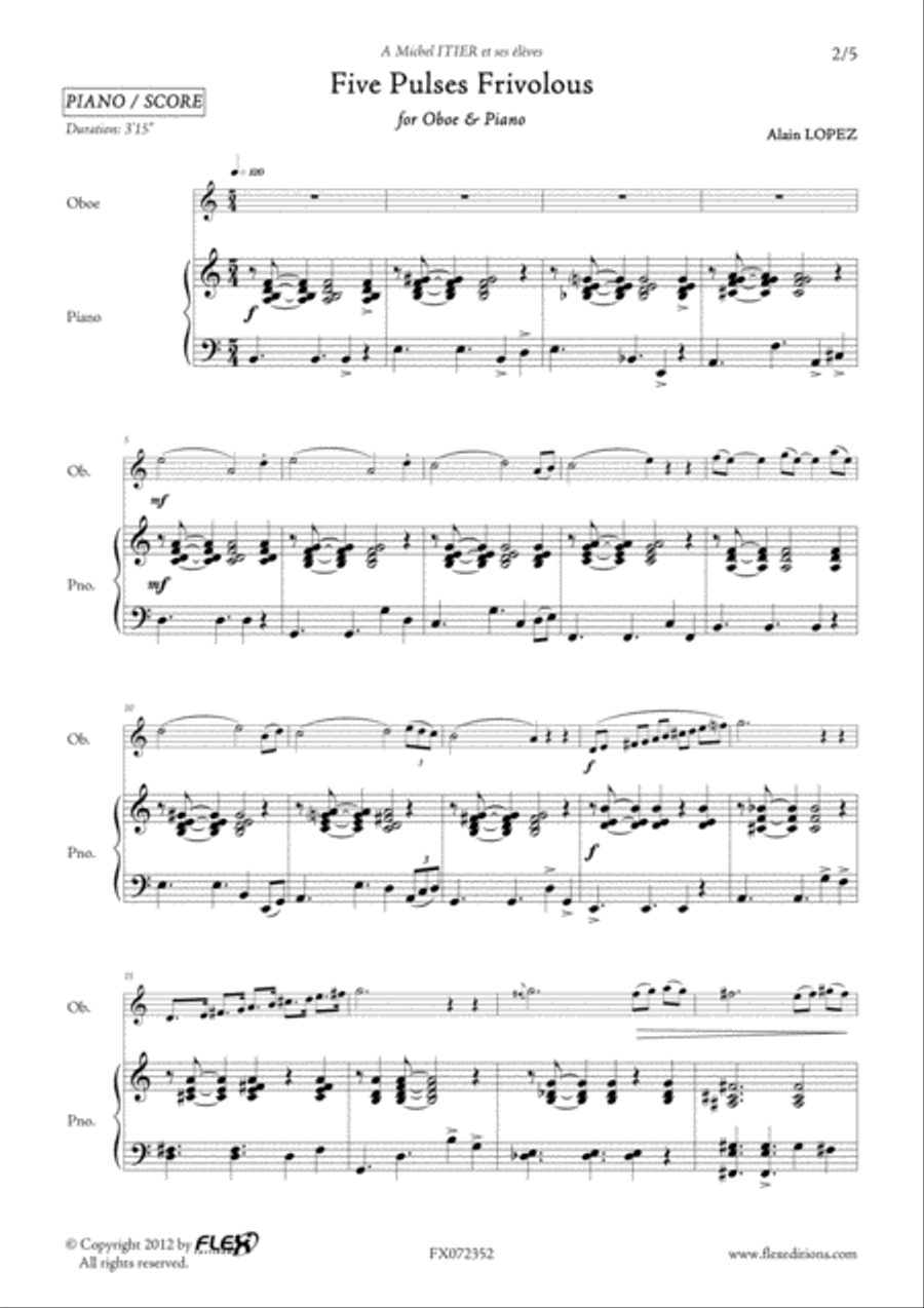 Five Pulses Frivolous Piano scores gallery preview page 2
