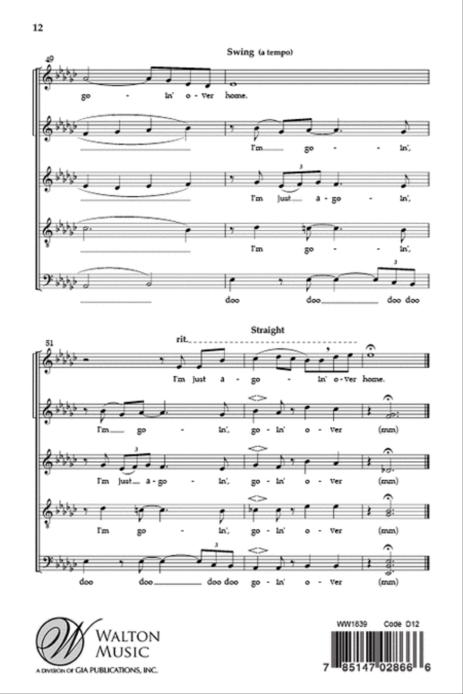 Poor Wayfaring Stranger Divisi scores gallery preview page 11
