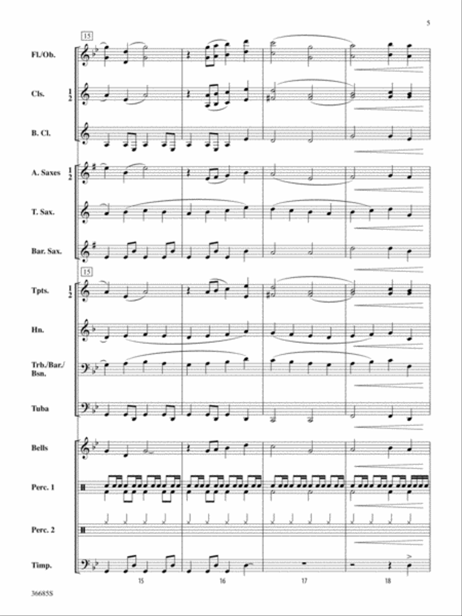 Battlestar!: Score Concert Band scores gallery preview page 5